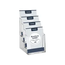 Folderhouder Europel 4 vaks A5 transparant Folderhouder Europel 4 vaks A5 transparant