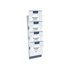 Folderhouder Europel 4 x A4 wand staand koppelbaar transparant Folderhouder Europel 4 x A4 wand staand koppelbaar transparant
