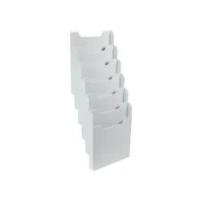 Folderhouder Exacompta wand A4 6-vaks staand grijs Folderhouder Exacompta wand A4 6-vaks staand grijs
