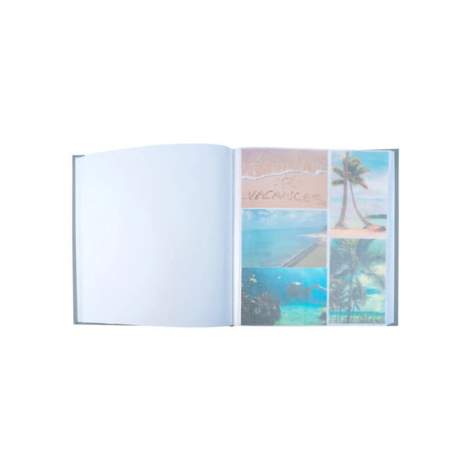 Fotoalbum Exacompta 29x32cm 60 witte pagina's Ellipse grijs