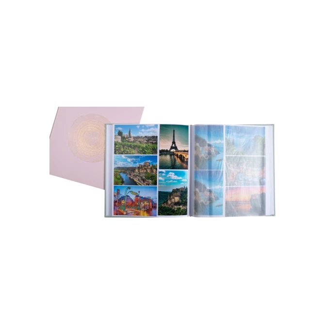 Fotoalbum Exacompta 29x32cm 60 witte pagina's Ellipse roze