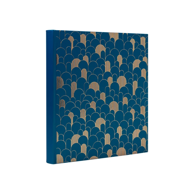 Fotoalbum Exacompta 29x32cm 60 zwarte pagina's Néo Déco blauw