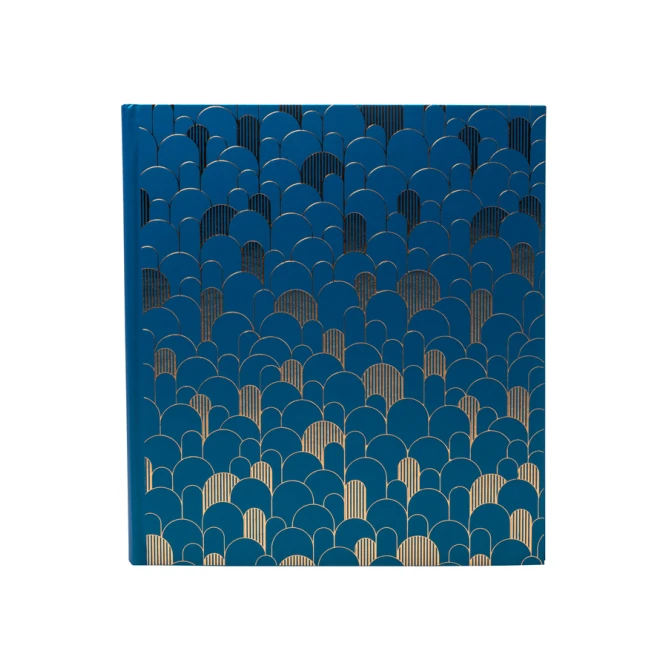 Fotoalbum Exacompta 29x32cm 60 zwarte pagina's Néo Déco blauw