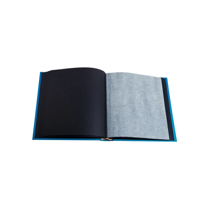 Fotoalbum Exacompta 29x32cm 60 zwarte pagina's Néo Déco blauw