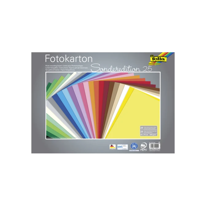 Fotokarton Folia 300gr 50x70cm 25vel assorti