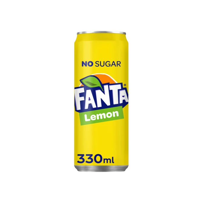 Frisdrank Fanta lemon zero blik 330ml