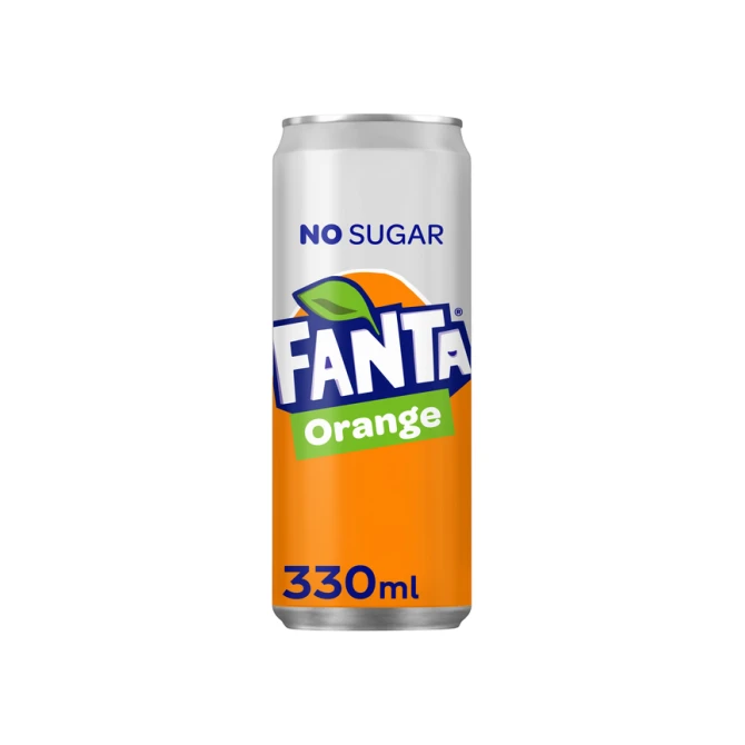 Frisdrank Fanta orange zero blik 330ml