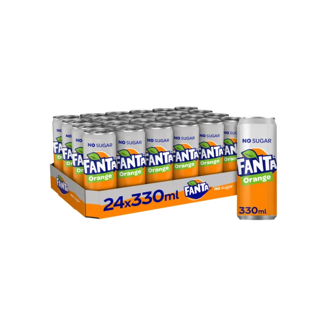 Frisdrank Fanta orange zero blik 330ml