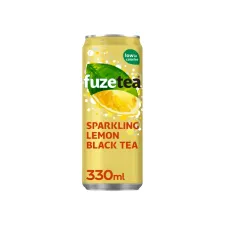 Frisdrank Fuze Tea Black Tea sparkling lemon blik 330ml
