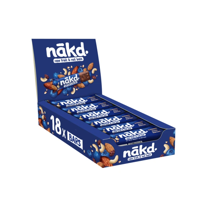 Fruit- en notenreep NAKD blueberry muffin 18x35 gram