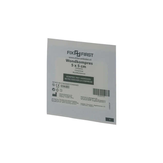 Gaascompressen FixFirst steriel 5x5cm