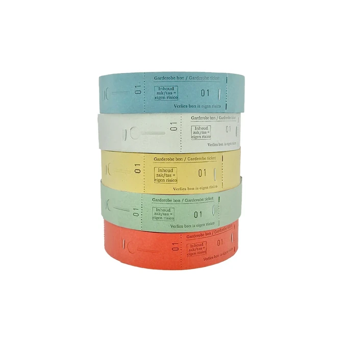 Garderobebonnen Combicraft nummering 1 t/m 500 blauw 500 stuks