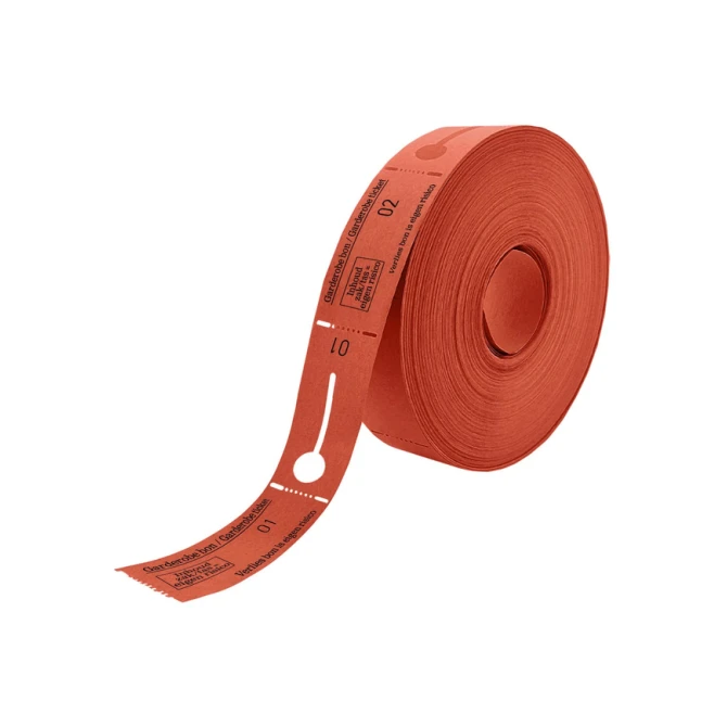 Garderobebonnen Combicraft nummering  1 t/m 500 rood 500 stuks