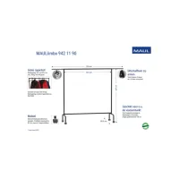 Garderoberek MAUL Limbo 156x127(tot 220)x50cm mobiel (zijarmen)