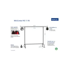 Garderoberek MAUL Limbo 156x127(tot 220)x50cm mobiel (zijarmen)