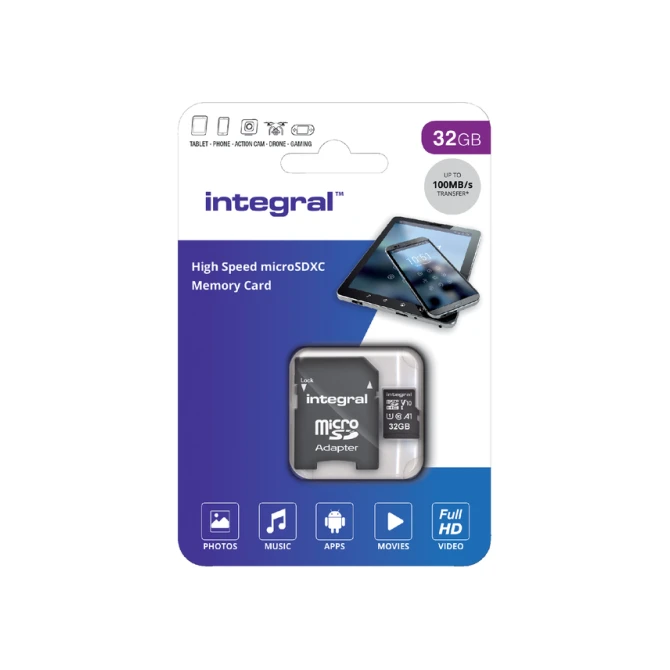 Geheugenkaart Integral microSDHC V10 32GB