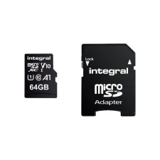 Geheugenkaart Integral microSDXC V10 64GB Geheugenkaart Integral microSDXC V10 64GB