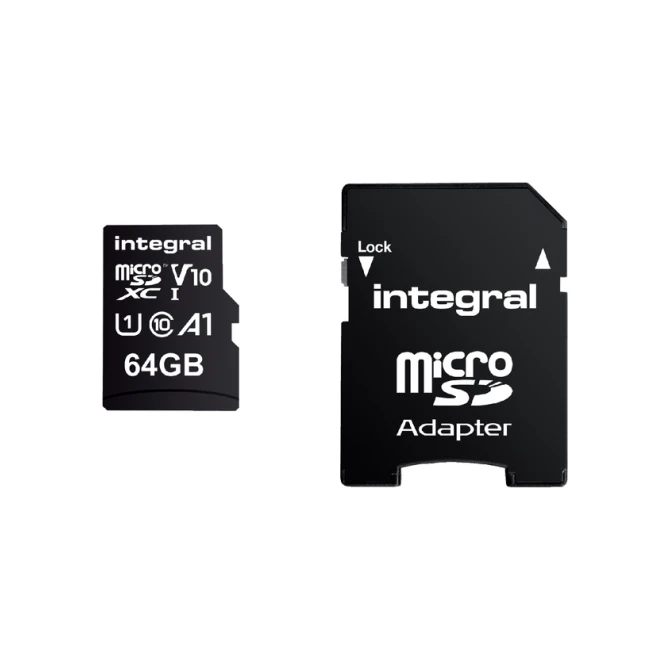 Geheugenkaart Integral microSDXC V10 64GB