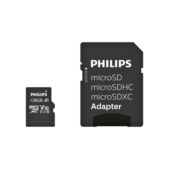 Geheugenkaart Philips micro SDXC Class 10 UHS-I U1 128GB