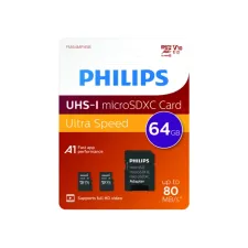Geheugenkaart Philips micro SDXC Class 10 UHS-I U1 64GB 2 stuks Geheugenkaart Philips micro SDXC Class 10 UHS-I U1 64GB 2 stuks