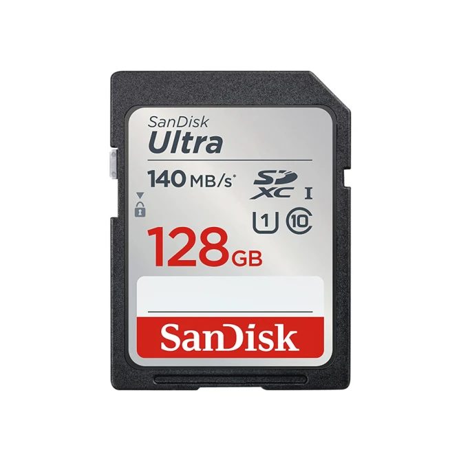 Geheugenkaart Sandisk SDXC Ultra 128GB (140mb/s C10 UHS-I)