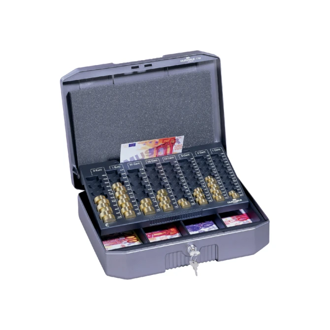 Geldkist Durable 352x120x276mm donkergrijs