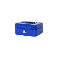 Geldkist MAUL met muntgleuf en slot 125x95x60mm blauw