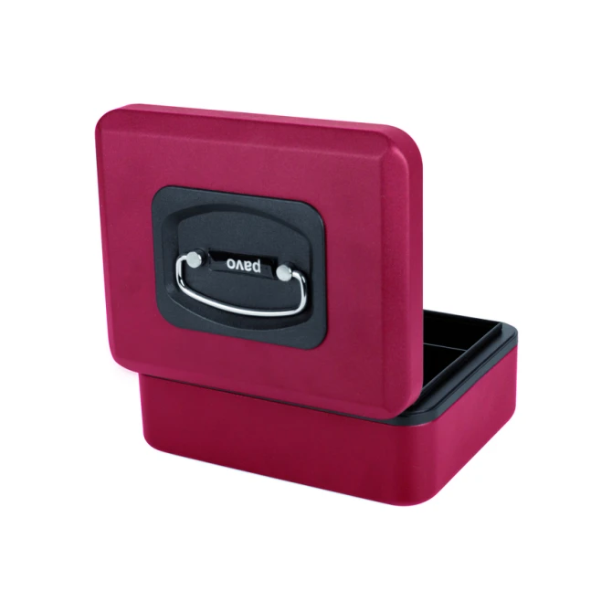Geldkist Pavo Deluxe 200x160x90mm rood
