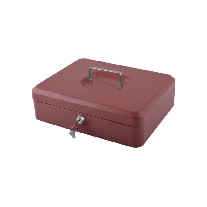 Geldkist Pavo met muntsorteerbak 300x240x90mm rood
