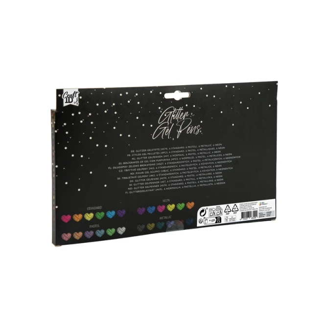 Gelpennen Craft ID glitter set à 24 kleuren