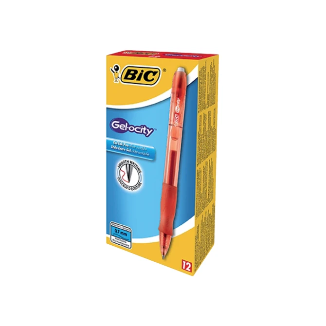 Gelschrijver Bic Gel-ocity medium rood