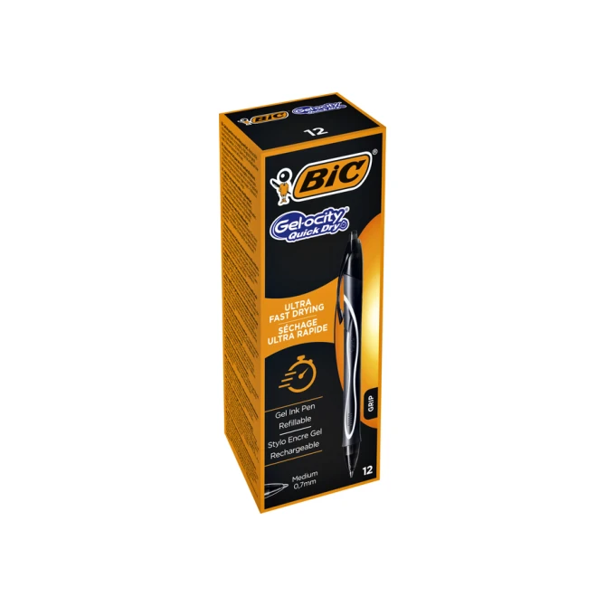 Gelschrijver Bic Gel-ocity quick dry medium zwart
