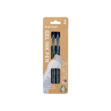 Gelschrijver Econovo 0.7mm blauw en zwart blister à 2 stuks Gelschrijver Econovo 0.7mm blauw en zwart blister à 2 stuks
