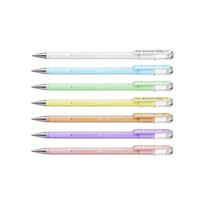 Gelschrijver Pentel K108-P fijn pastel wit