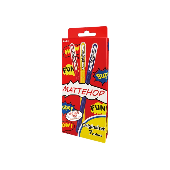 Gelschrijver Pentel K110 Mattehop  Fun Original M ass blister à 7st