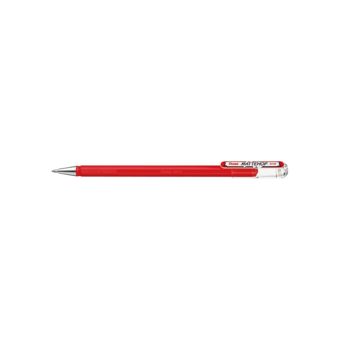 Gelschrijver Pentel K110 Mattehop medium rood
