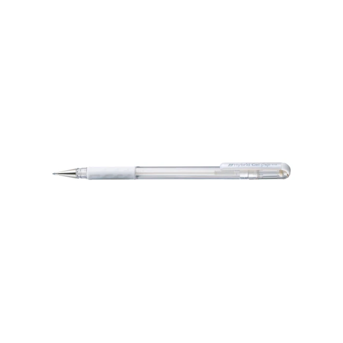 Gelschrijver Pentel K118 Grip medium wit