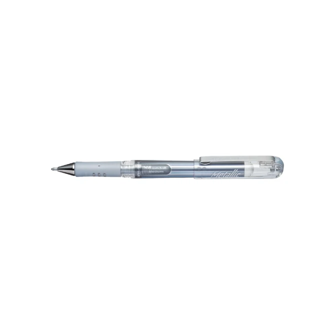 Gelschrijver Pentel K230M medium metallic zilver