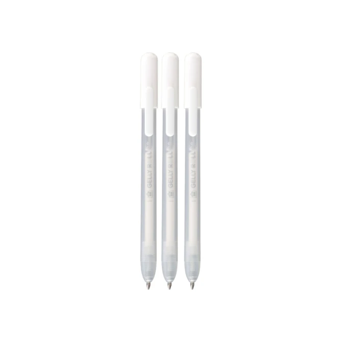 Gelschrijver Sakura Gelly Roll Classic 08 klikfunctie set à 3 stuks wit