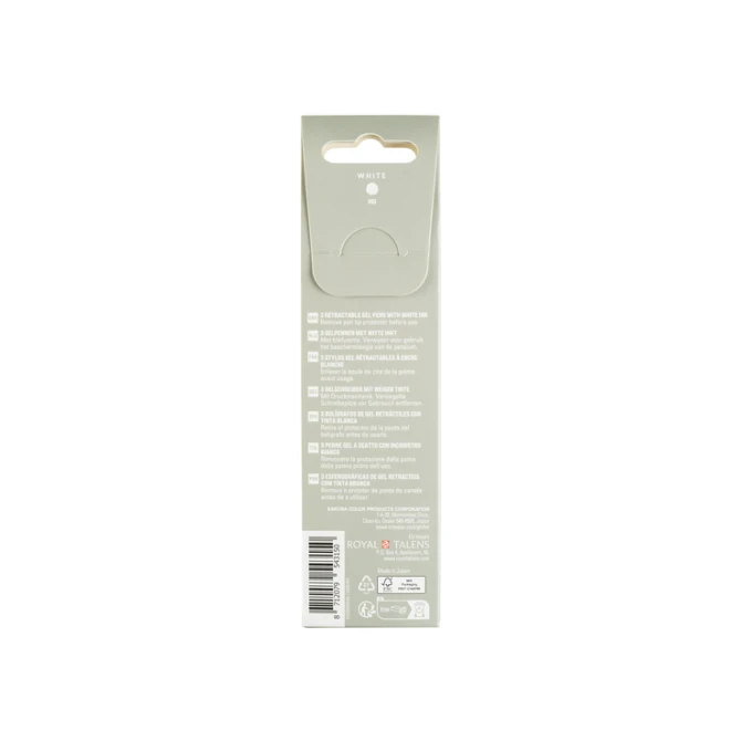 Gelschrijver Sakura Gelly Roll Classic 08 klikfunctie set à 3 stuks wit