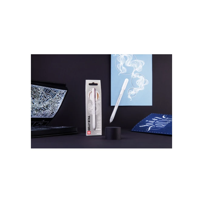 Gelschrijver Sakura Gelly Roll Classic 08 klikfunctie set à 3 stuks wit