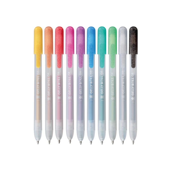Gelschrijver Sakura Gelly Roll Metallic 08 klikfunctie set à 10 kleuren