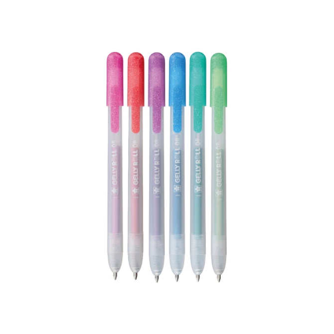 Gelschrijver Sakura Gelly Roll Metallic 08 klikfunctie set à 6 kleuren