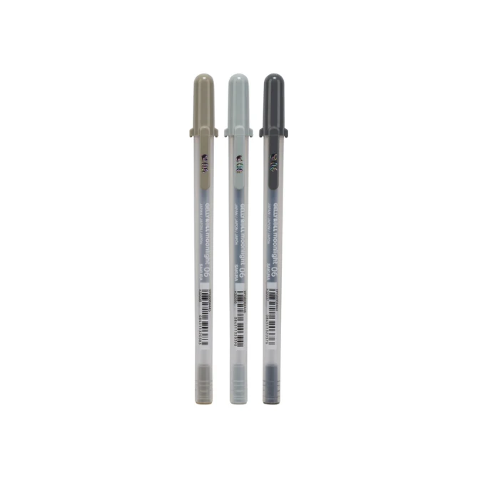 Gelschrijver Sakura Gelly Roll Moonlight 06 urban set à 3 kleuren