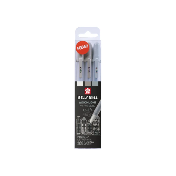 Gelschrijver Sakura Gelly Roll Moonlight 06 urban set à 3 kleuren
