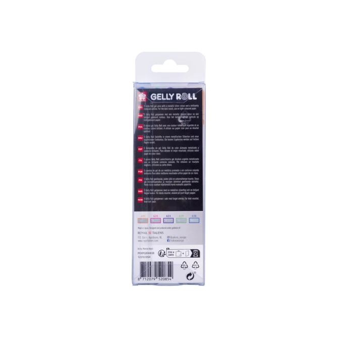 Gelschrijver Sakura Gelly Roll Silver Shadow set à 5 kleuren