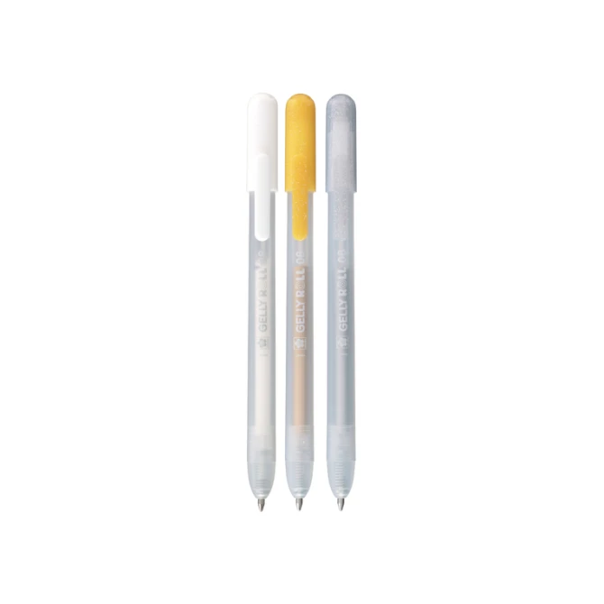 Gelschrijver Sakura Gelly Roll Special 08 klikfunctie set à 3 kleuren goud