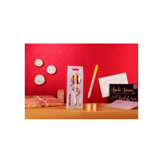 Gelschrijver Sakura Gelly Roll Special 08 klikfunctie set à 3 kleuren goud