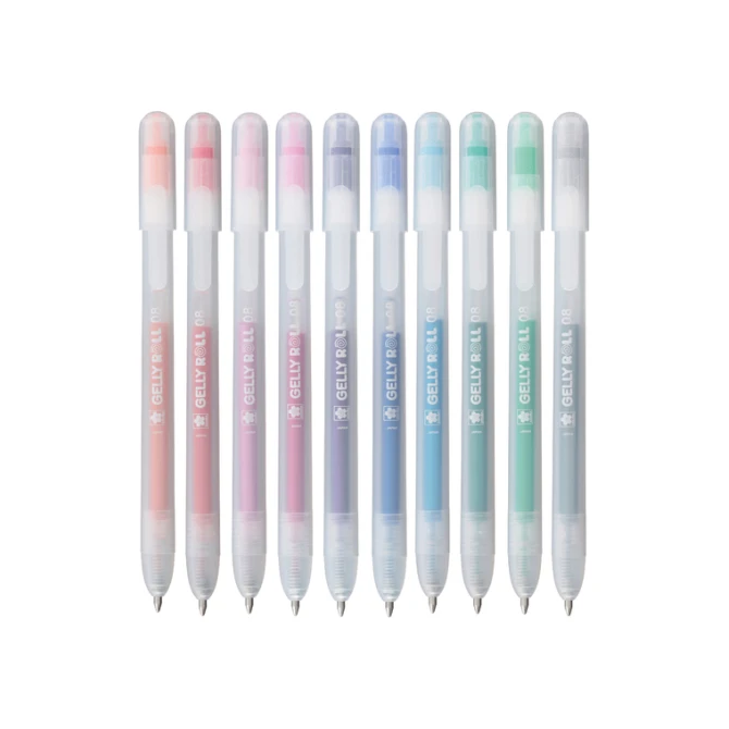 Gelschrijver Sakura Gelly Roll Stardust 08 klikfunctie set à 10 kleuren