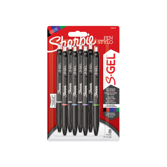 Gelschrijver Sharpie S-gel medium assorti blister à 8 stuks